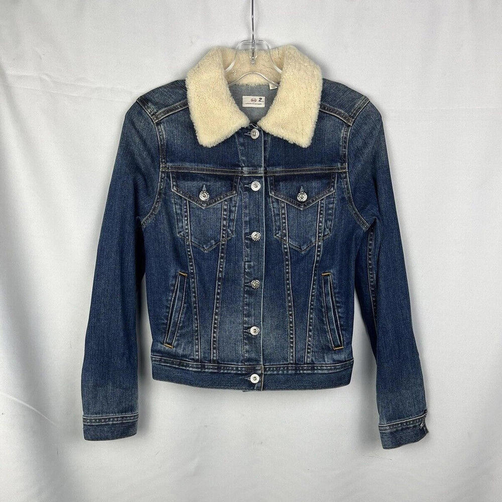 AG Adriano Goldschmied Sherpa Denim Jacket Size S